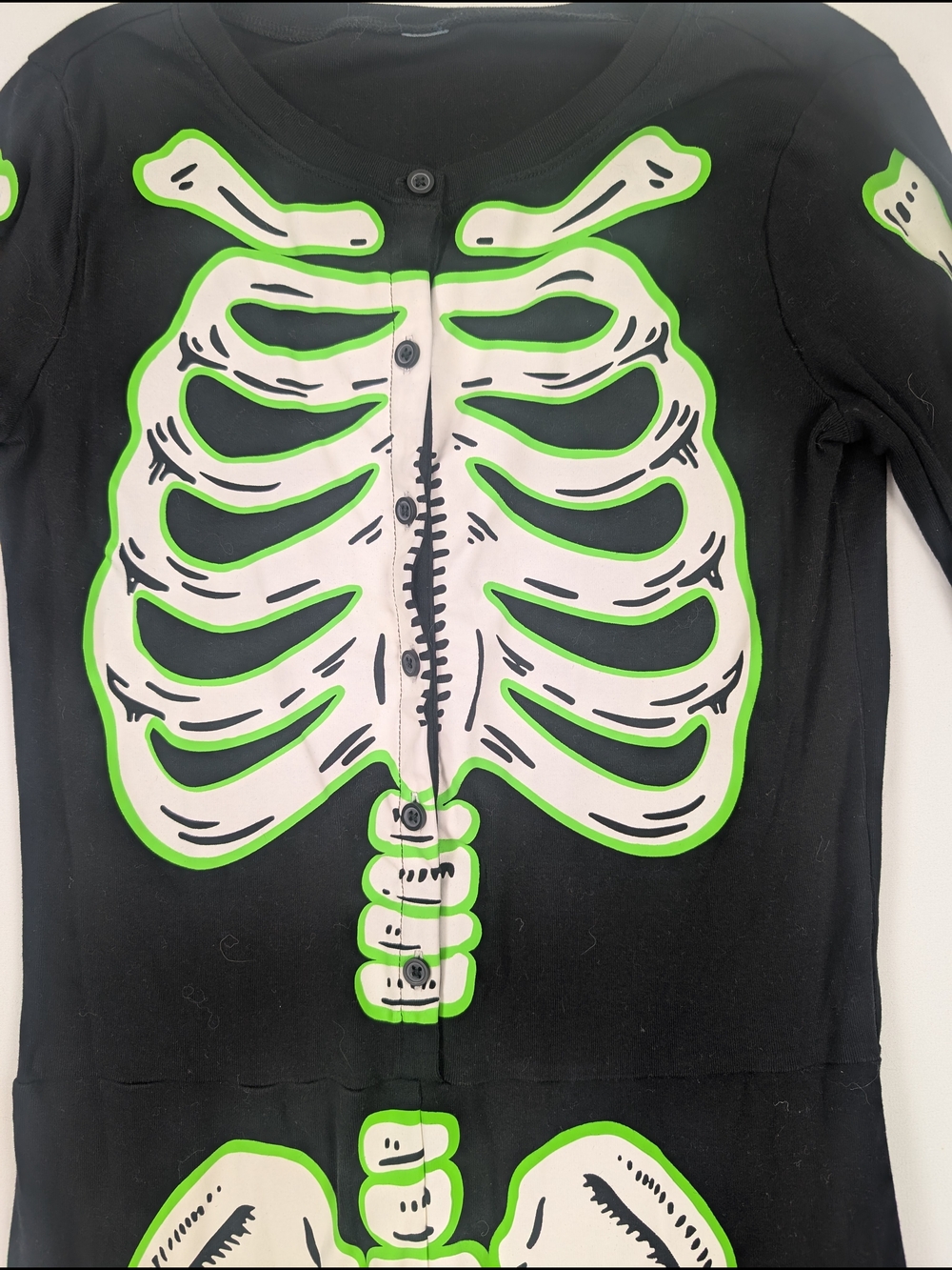 Old Navy Glow In The Dark Skeleton Jumpsuit - Adult Small - Picture 2 of 3